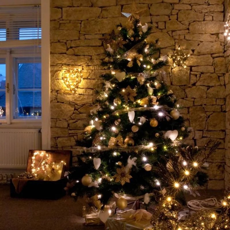 DECOLED LED svetlá na stromček 20 m ľadovo biela IP44, vrátane napájania Hobby Line