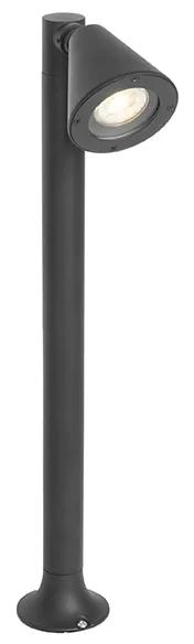 Moderný vonkajší stĺpikový svietidlo čierny 60 cm IP44 nastaviteľný - Ciara