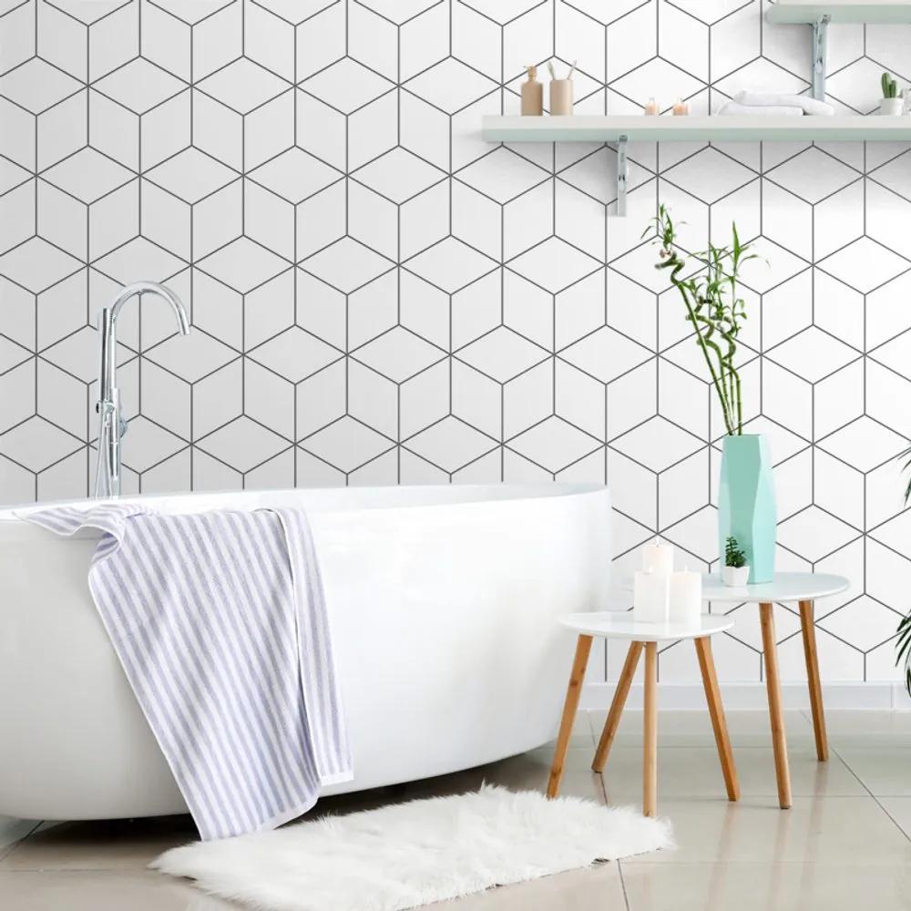 Samolepiaca tapeta čiernobiele kocky