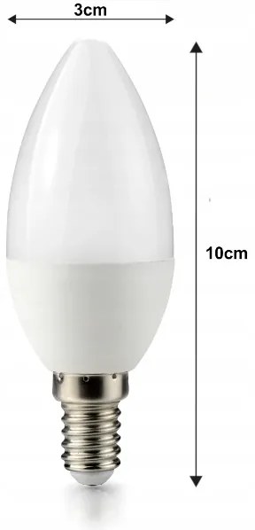 ecoPLANET LED žiarovka E14 sviečka 8W 700lm - teplá biela
