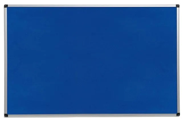 Nástenka s hliníkovým rámom MARIA, 2000x1200 mm, modrá