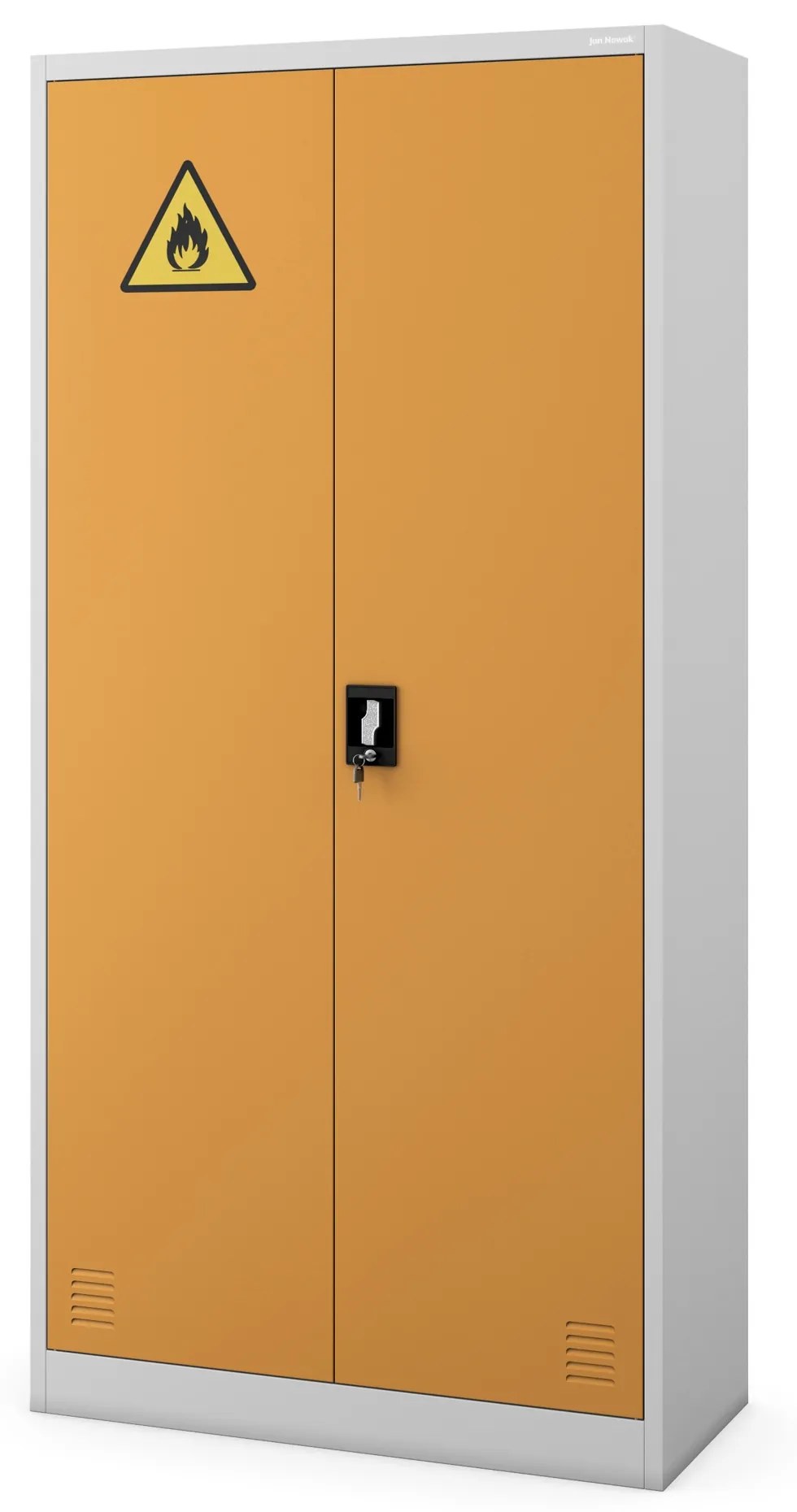 SKRINKA NA CHEMIKÁLIE MARIA, 900 x 1850 x 400 mm, sivo-žltá