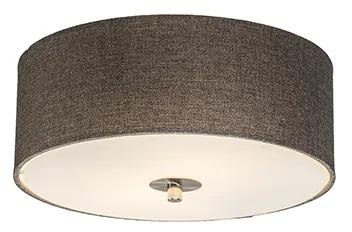Rustikálne stropné svietidlo taupe 30 cm - Drum Jute