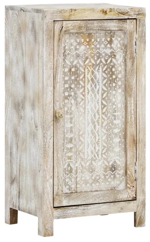 furniture-nabytek.cz - Masívna kúpeľňová spodná skrinka Bitna z mangového dreva, lakovaná, prírodná farba