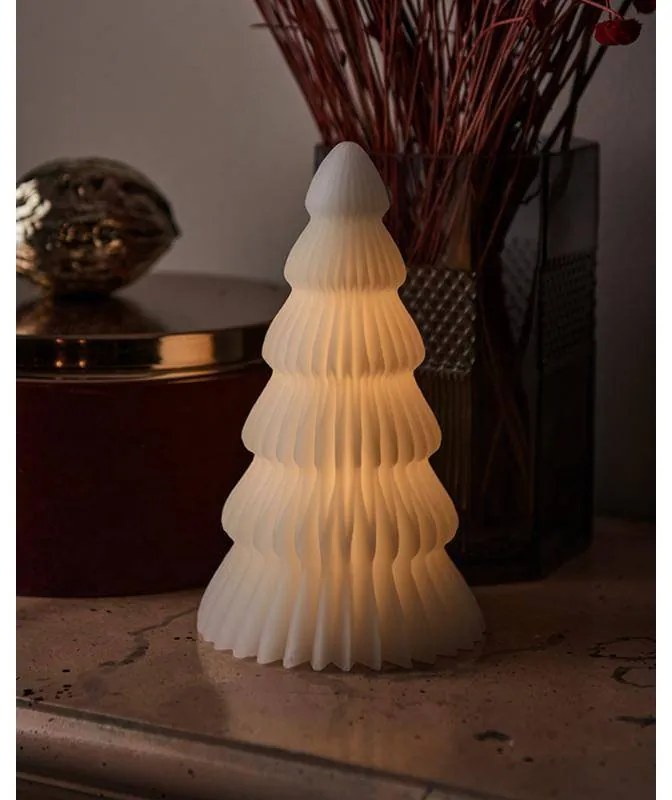 SIRIUS LED sviečka na stromček, biela, 19 cm