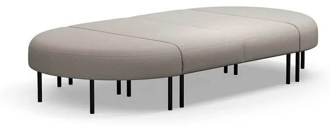 Pohovka bez operadla VARIETY, 8 miestna, látka Blues CSII, šedohnedá