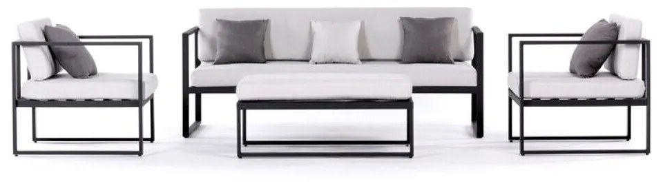 Sensum Skepparholmen Sada lounge nábytku, 4 ks, oceľ, čierny