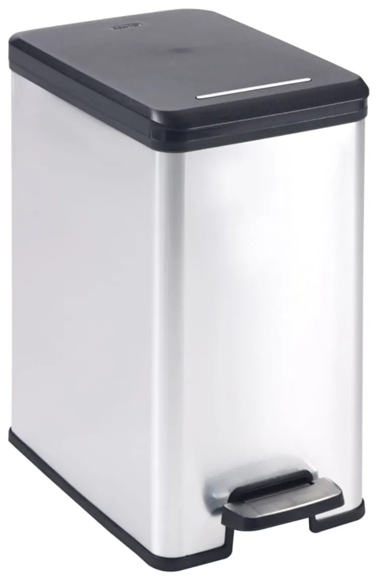 Curver Odpadkový kôš SLIM BIN 25L, strieborný