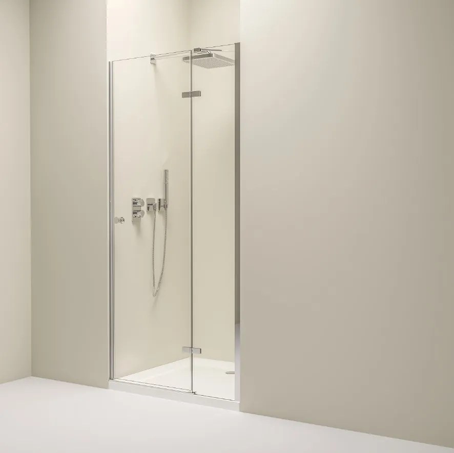 Erga Bern, 1-krídlové delené sprchové dvere do otvoru 100x195 cm, 6mm číre sklo, chrómový profil, ERG-V02-BERN-D100-CR