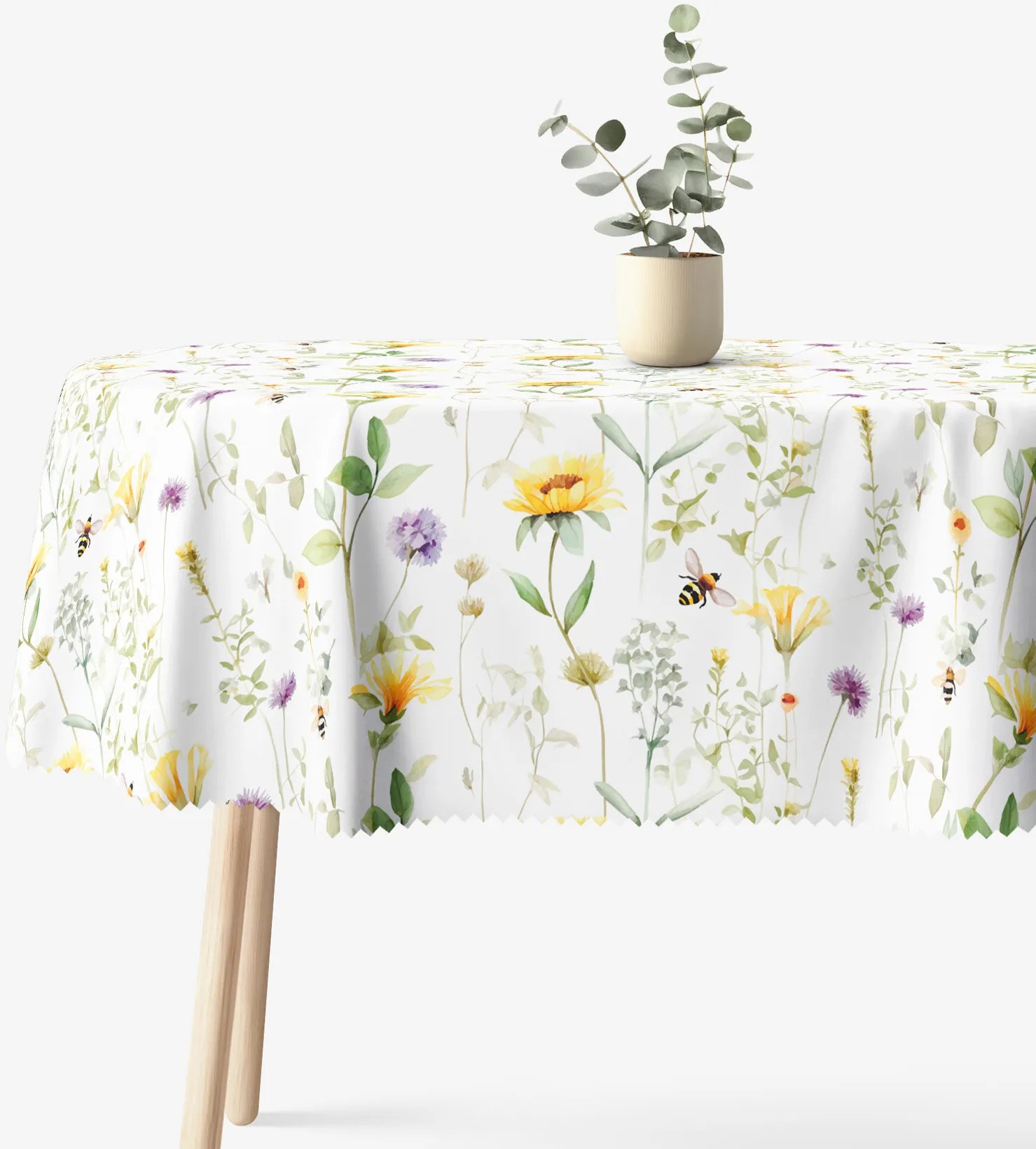 Goldea oválny teflónový obrus - lúčny svet 120 x 160 cm