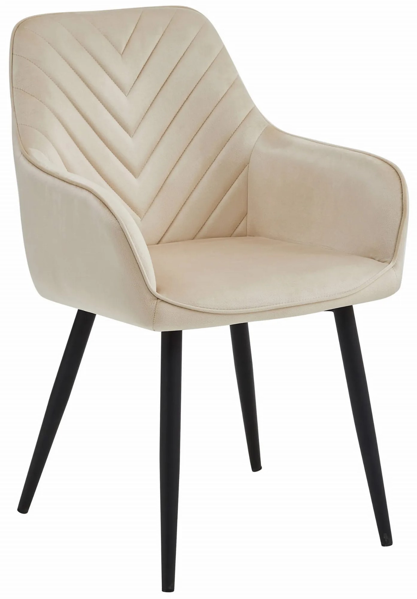 Jedálenské kreslo NANA VELVET, krémové