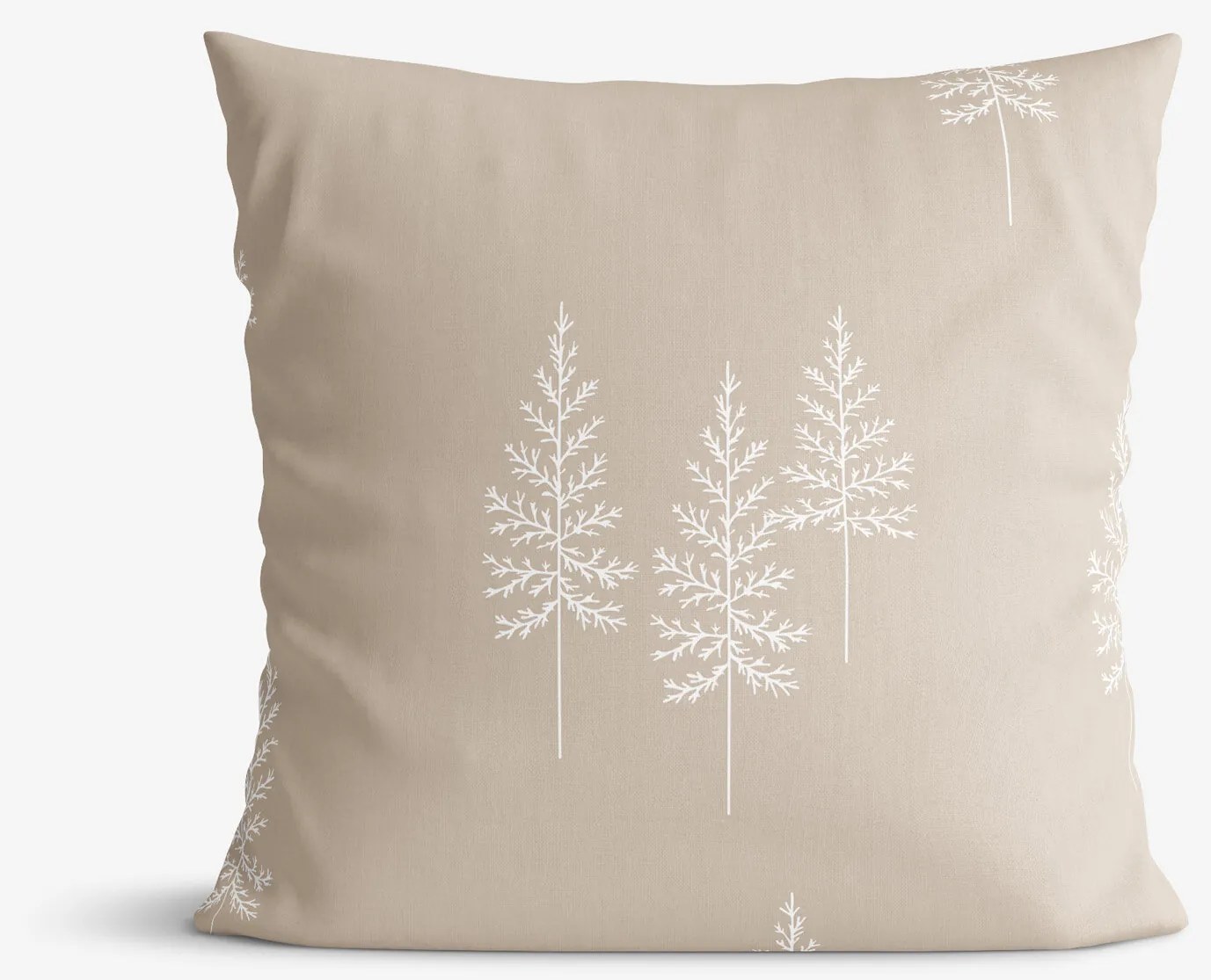 Goldea vianočná bavlnená obliečka na vankúš - severské stromčeky 40 x 40 cm