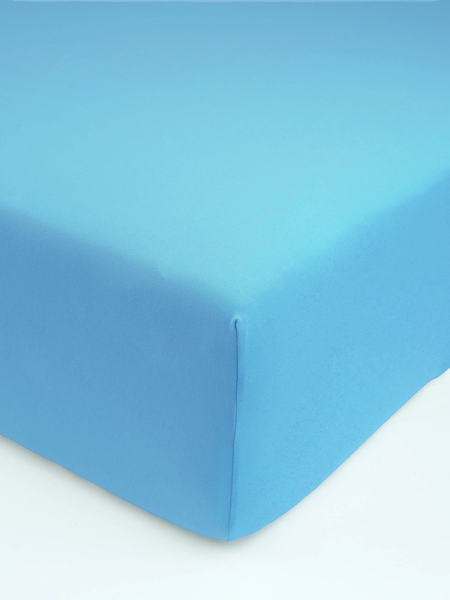 Jersey plachta do postieľky s elastanom Deluxe 60 x 120 cm – svetlomodrá