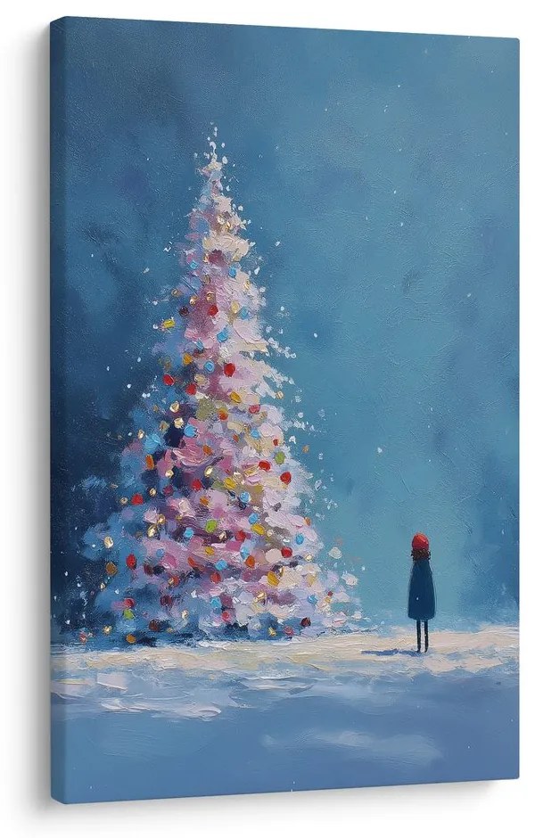 Obraz kúzelná noc s vianočným stromčekom