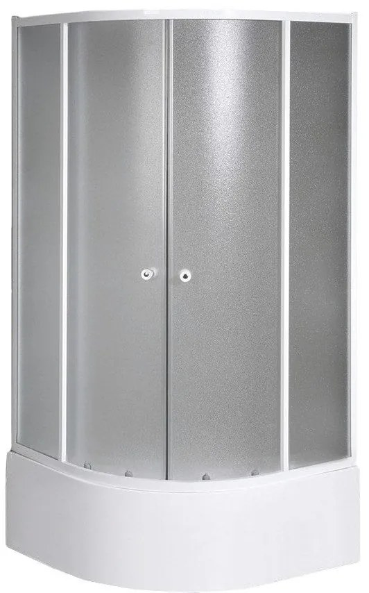 Aqualine Aqualine, ARLEN štvrťkruhová sprchová zástena 800x800mm, sklo BRICK, BTR803