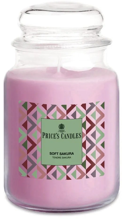 Price´s Price's MAXI vonná svíčka ve skle Soft Sakura - hoření 130h