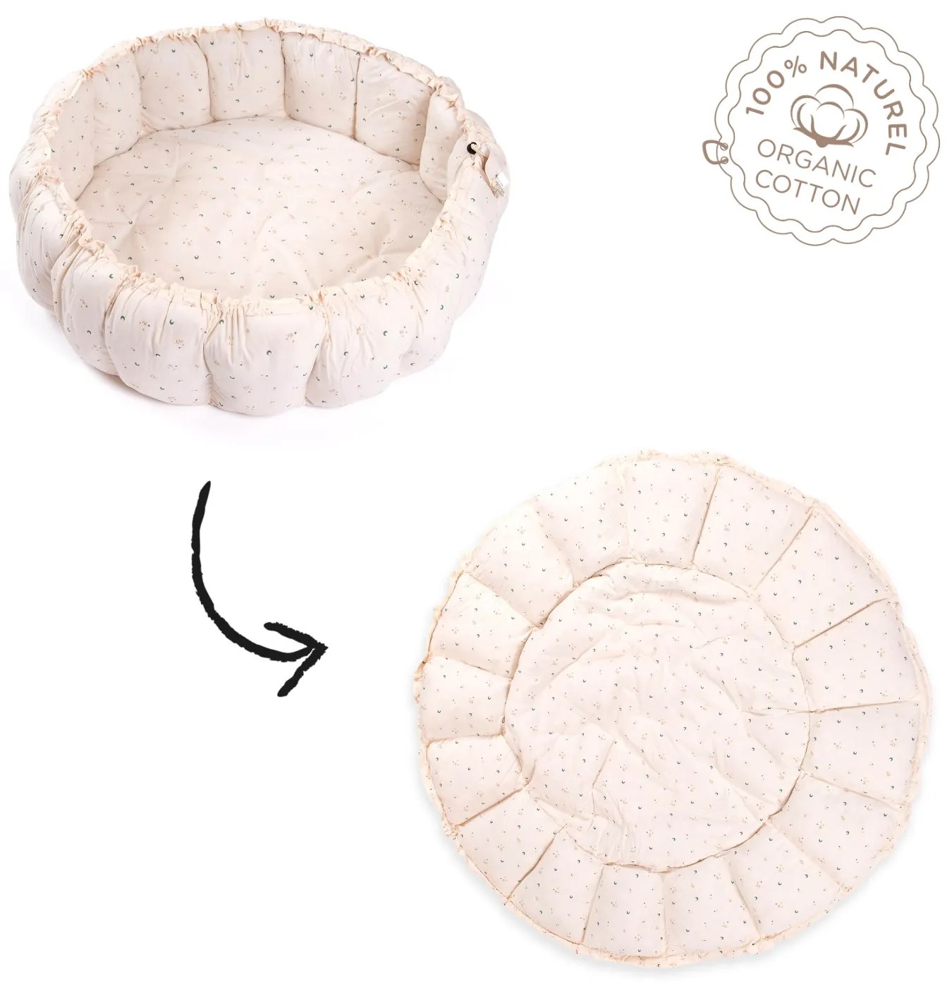 Play&Go Bloom detské hniezdo Organic Moon