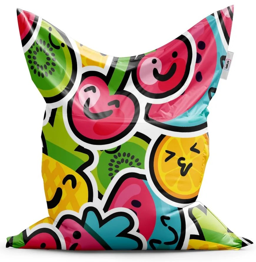 Sedací vak Classic veselé ovocie - detský, farebná