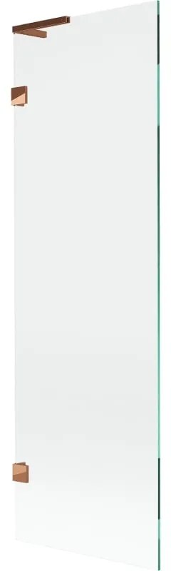 Mexen, Mexen Lunar L 1-krídlová vaňová zástena 60 x 150 cm, transparentná, ružové zlato - 897L-060-000-60-00