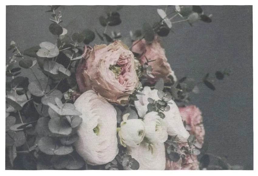 Zamatový nástenný panel s kvetmi Florien 8 - 35 * 45 * 1cm