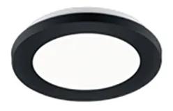 Stropné svietidlo čierne 17 cm vrátane LED 3-stupňové stmievateľné IP44 - Lope