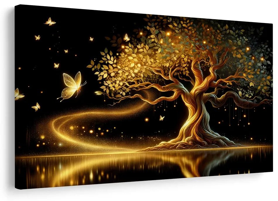 Obraz strom života zlatá mágia
