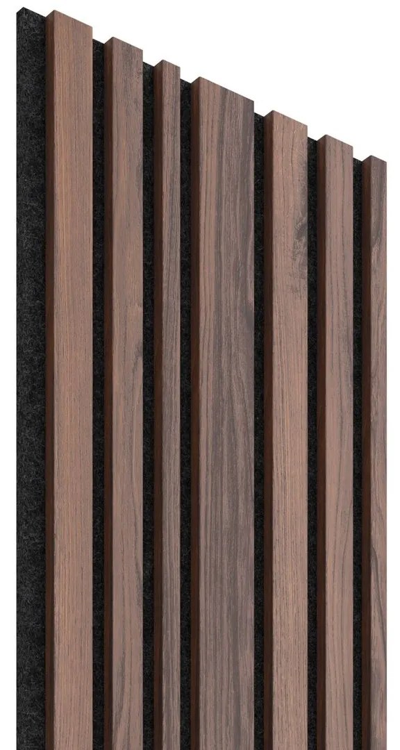 Acoustic Line Akustický obkladový panel, lamelové drevo, 2 650 × 300 × 18 mm, orech
