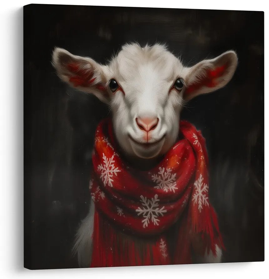 Vianočný obraz roztomilá koza