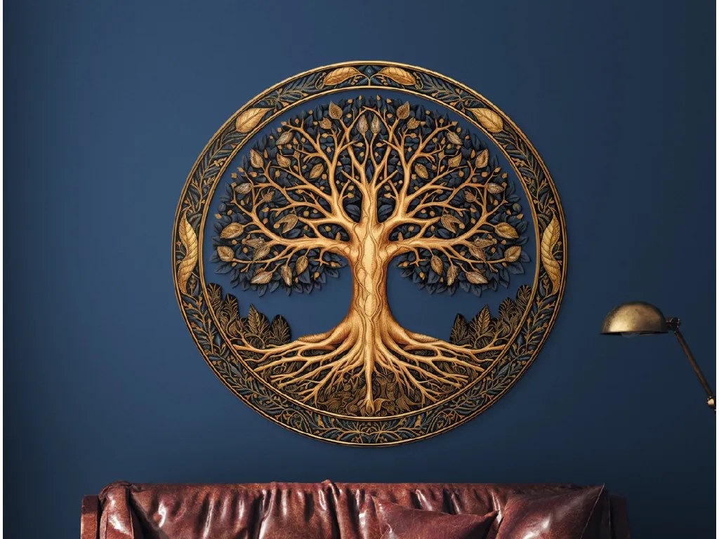 drevko | Okrúhly Strom života Pamäť zeme 44 x 45 cm