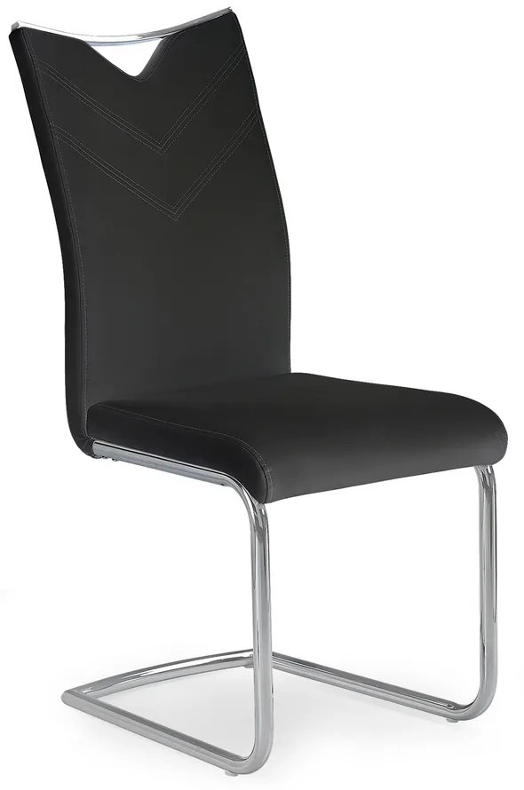 Jedálenská stolička Miley, čierna / strieborná