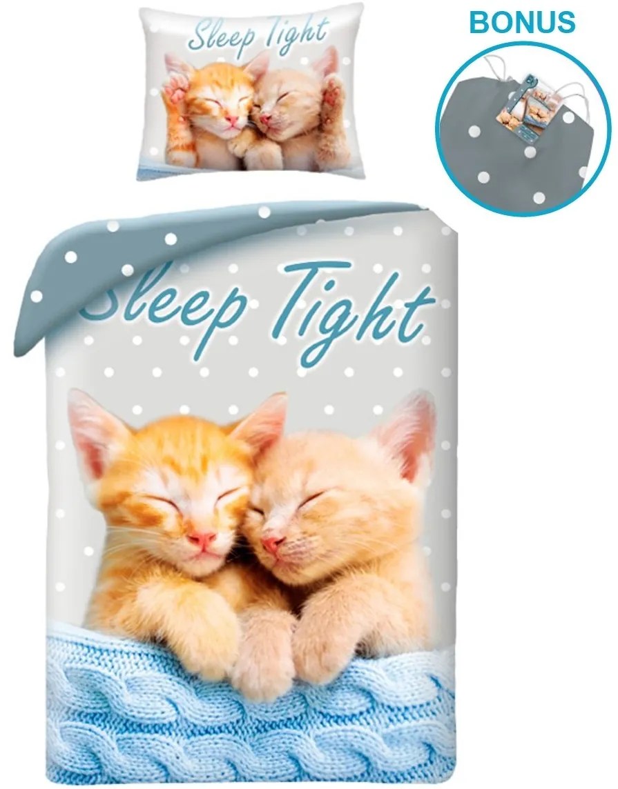 Bavlnené posteľné obliečky Ryšavé mačiatka