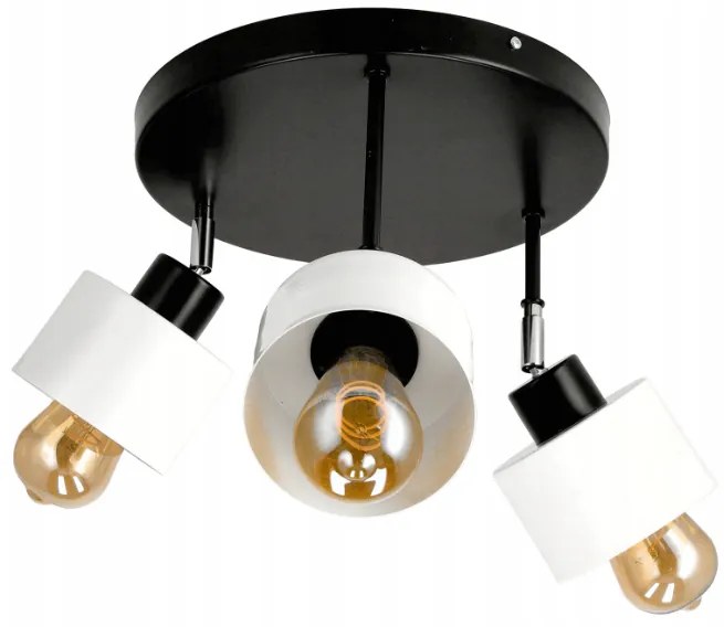 BERGE LED nástenné okrúhle svietidlo 3xE27 KÚBIK WHITE