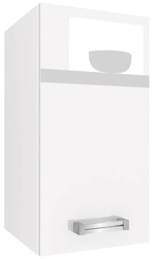 Kuchynská skrinka Belini horná 30 cm biely lesk INF SG30/1/WT/W/0/D