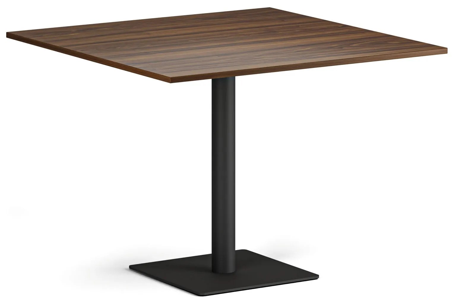 Konferenčný stolík ENZO, 100x100 cm, čierna podnož, orech