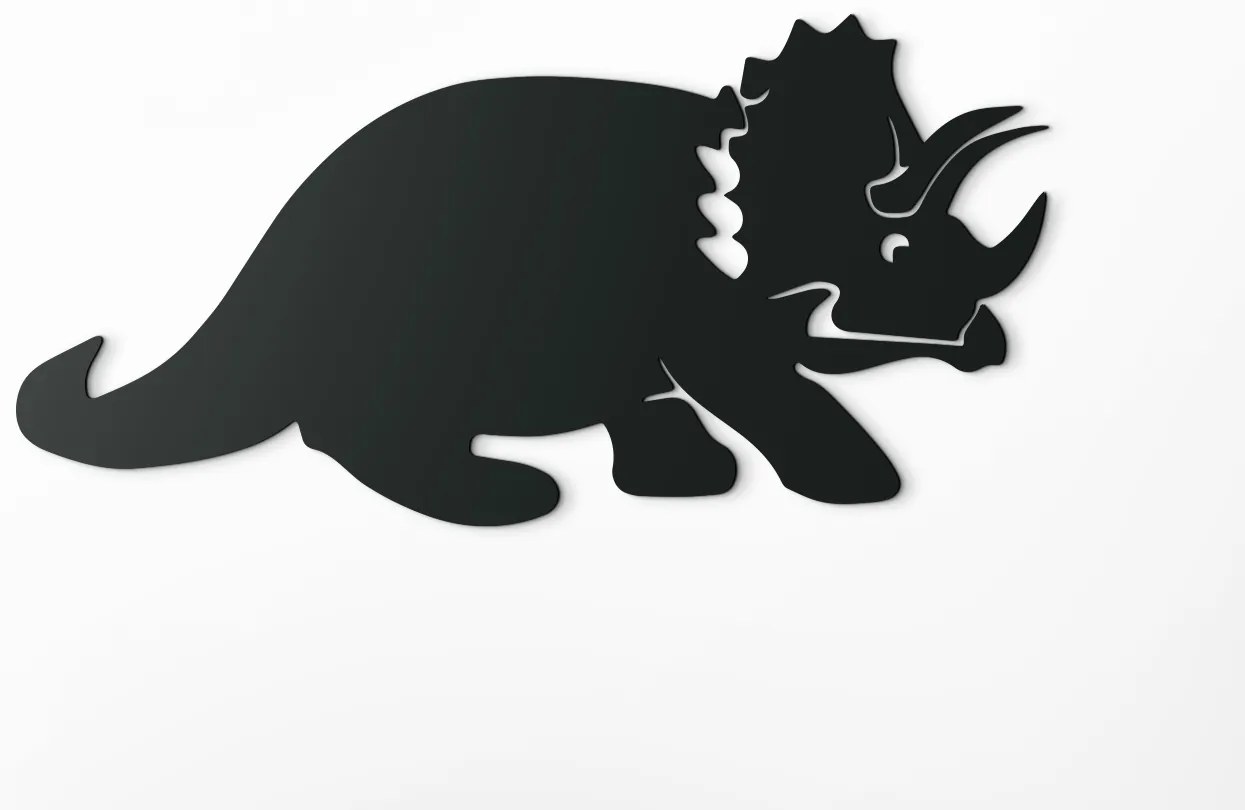 drevko Detská nálepka na stenu Triceratops Rozmer obrazu: 22 x 44,5 cm, Farba dekorácie: Čierna