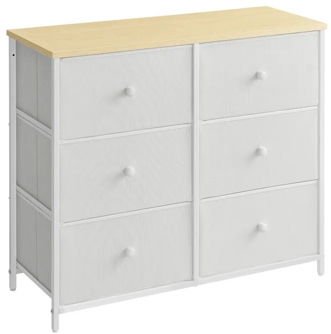 Autronic BONTEC Komoda 80x30x71cm, kov, šedá, AUK-E1032 GREY Farba: Biela