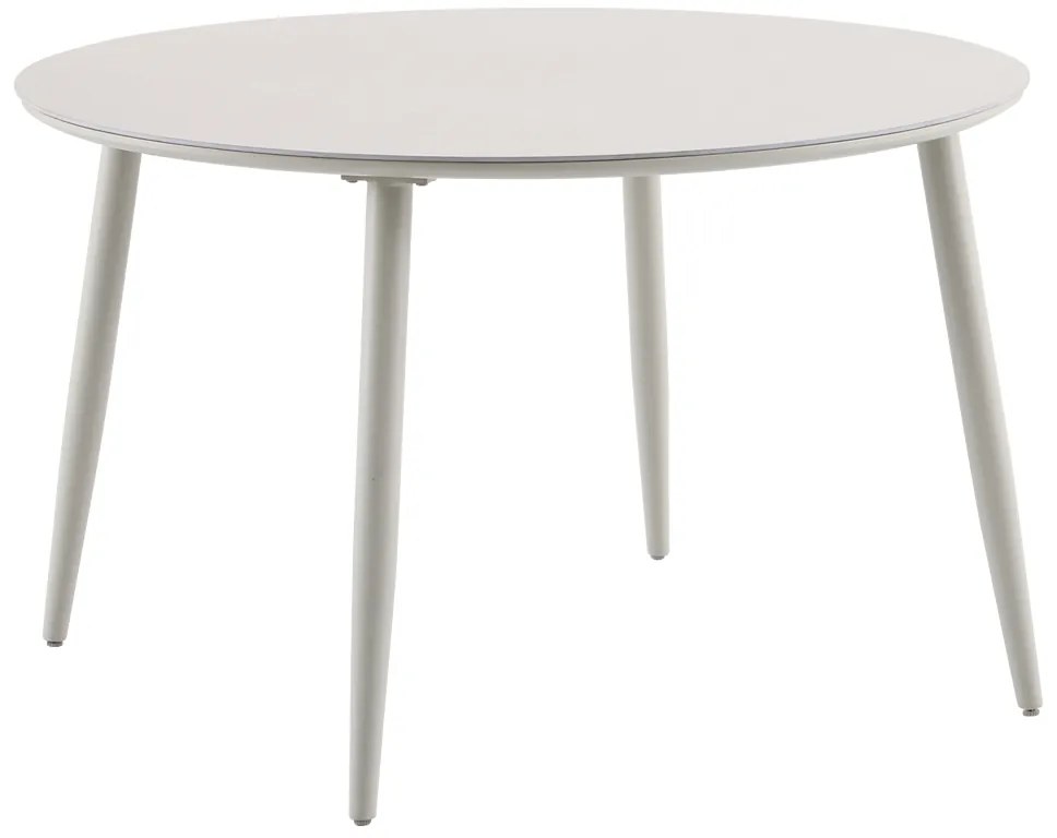 Sunfun Solo Záhradný stôl, ø 120 × 74 cm, hliník, prírodný kameň