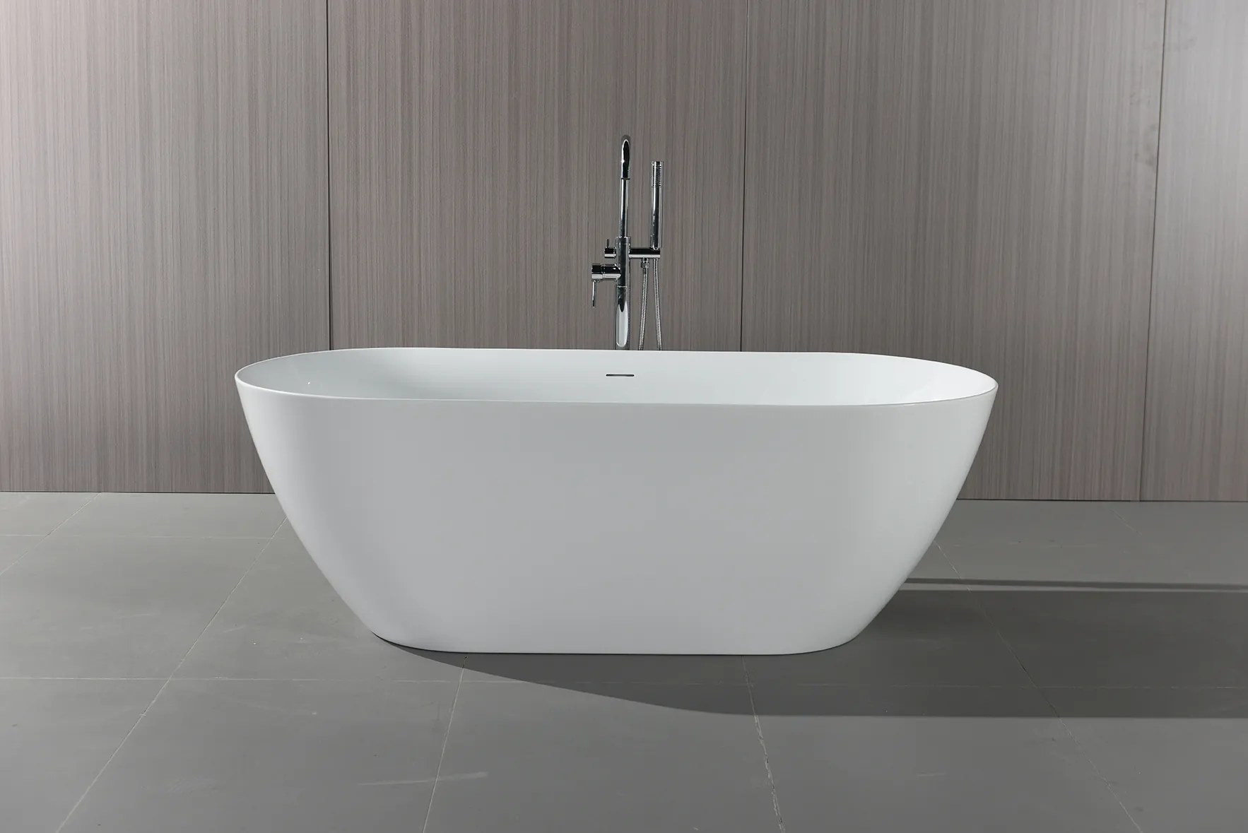 Erga Molly, voľne stojaca vaňa 150x75 cm + odtoková zátka, biela lesklá, ERG-Molly-150075-WH-WH