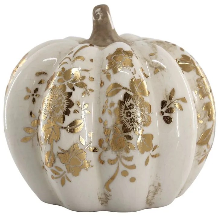 Krémová antik dekorace tekvica Melun - Ø 19*22 cm