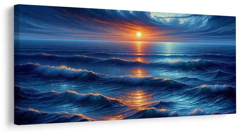 Obraz dramatická obloha a more