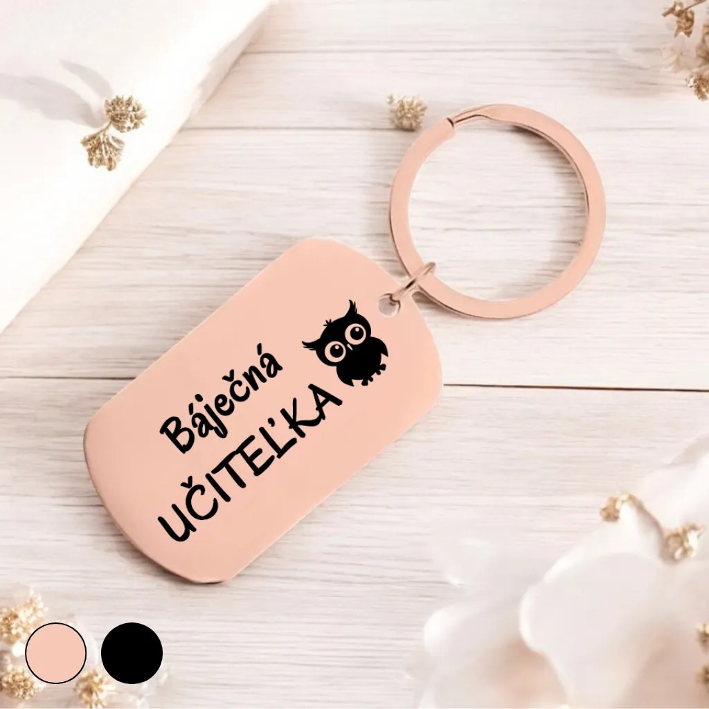 Ahome Krásna kovová kľúčenka - Báječná učiteľka Vyberte farbu: Rose gold