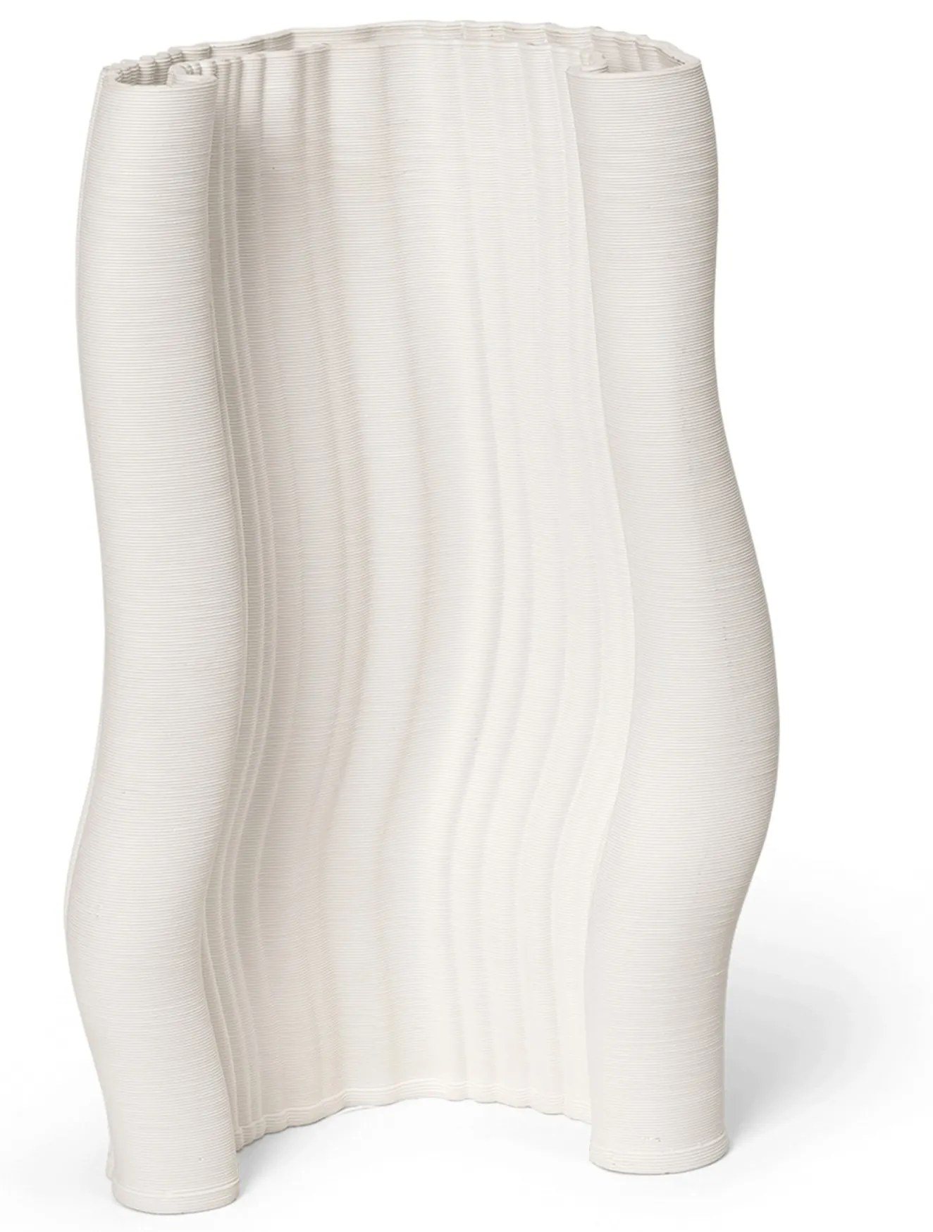 Ferm Living Kameninová váza Moire Off-white 30 cm