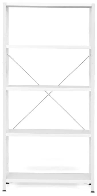 Policový kovový regál IDEAL, základná sekcia, 1970x1010x500 mm, šedý