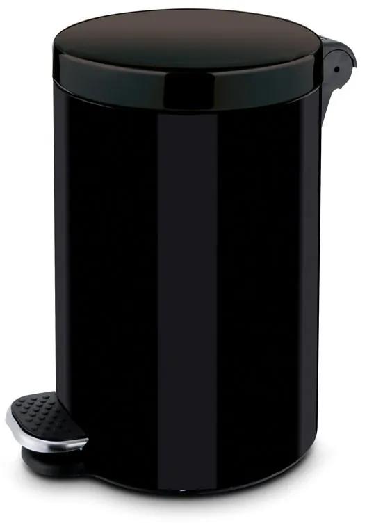 Alda Nášľapný odpadkový kôš, 3 L, lakovaný čierny