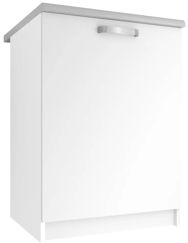 Kuchynská skrinka Belini spodná 60 cm biely mat s pracovnou doskou TOR SD60/0/WT/WT/0/U/