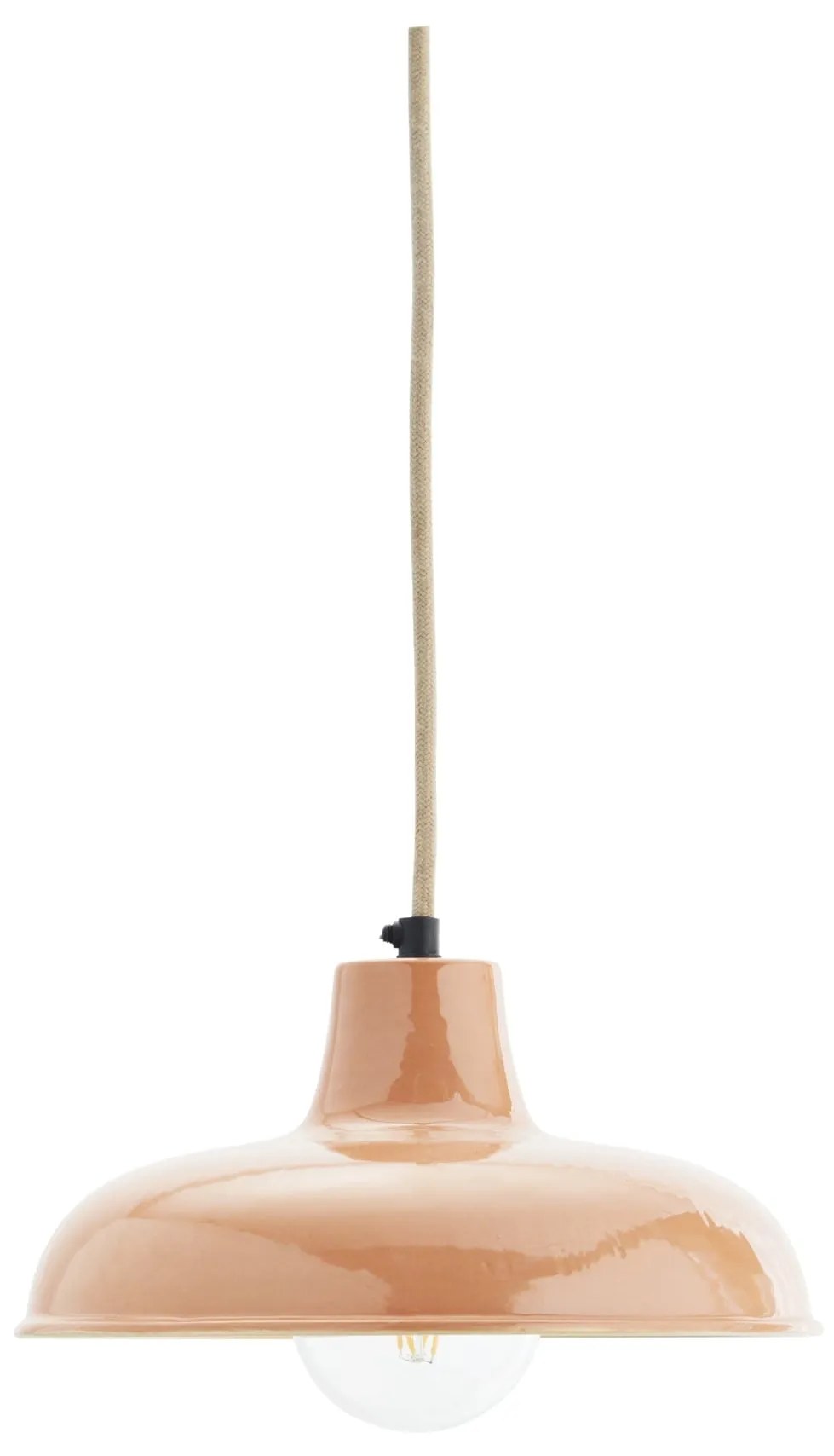 MADAM STOLTZ Smaltovaná stropná lampa Orange