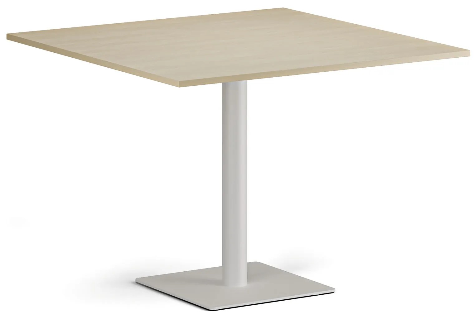 Konferenčný stolík ENZO, 100x100 cm, biela podnož, breza