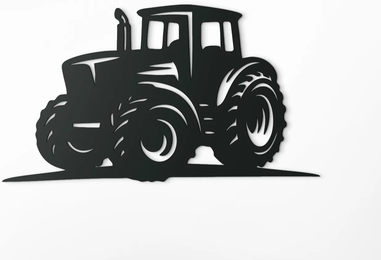 drevko Drevená nálepka do detskej izby Traktor Rozmer obrazu: 25 x 44,5 cm, Farba dekorácie: Čierna
