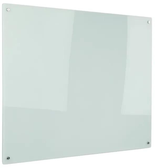 Sklenená magnetická tabuľa na stenu, biela, 600 x 900 mm