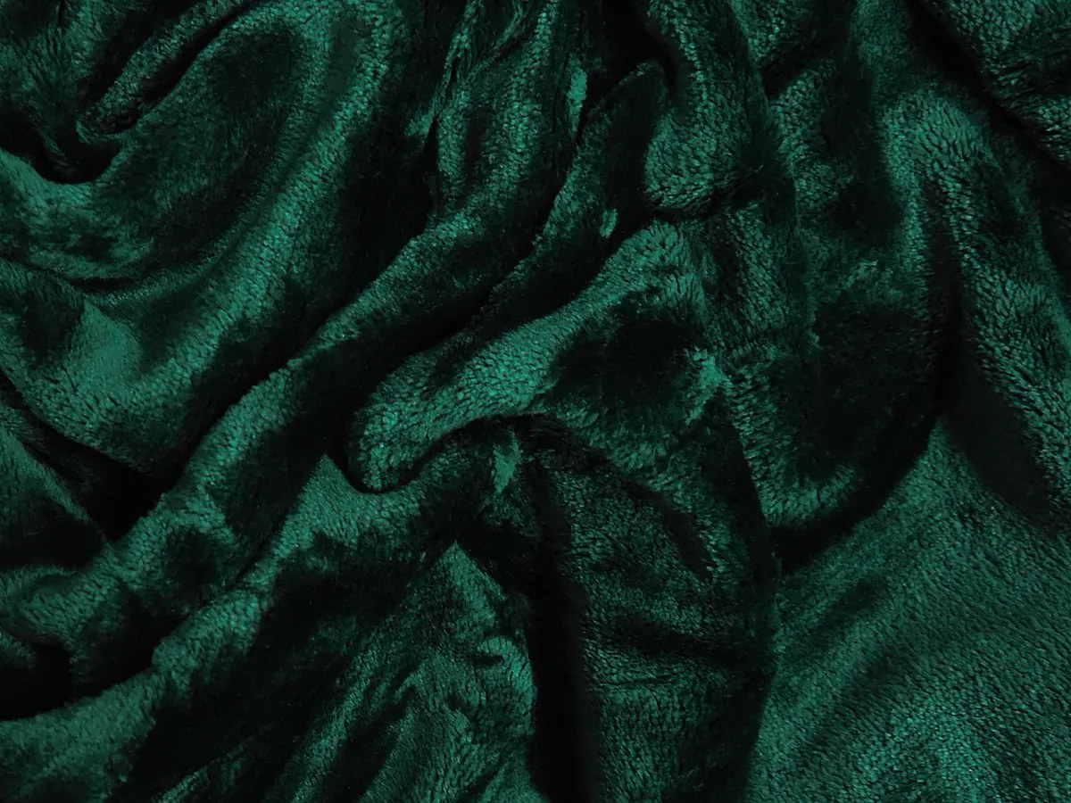 XPOSE® Mikroplyšová plachta Exclusive - tmavo zelená 180x200 cm